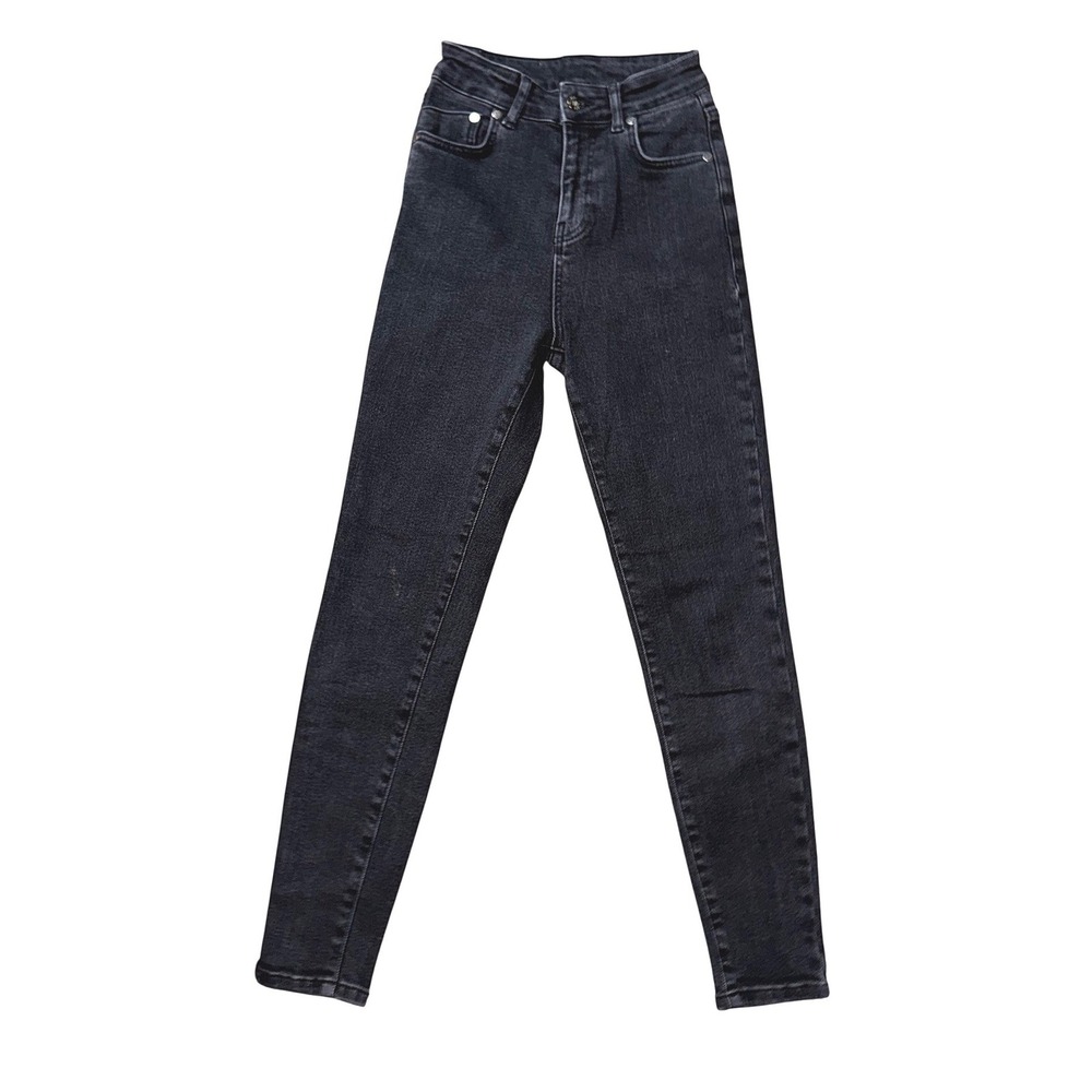 The Ragged Priest Black Skinny High Waisted Jeans Size 26 Faded Denim Pants